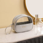 Portable large-capacity travel translucent cosmetic bag, Pu multi-functional waterproof toilet bag, portable skin care product storage bag, makeup bag organizer,Makeup bags, small - SJB-DIAMOND ELITES