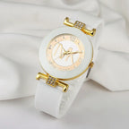 Fashion Women's Diamond Silicone Strap Quartz Watch - SJB-DIAMOND ELITES