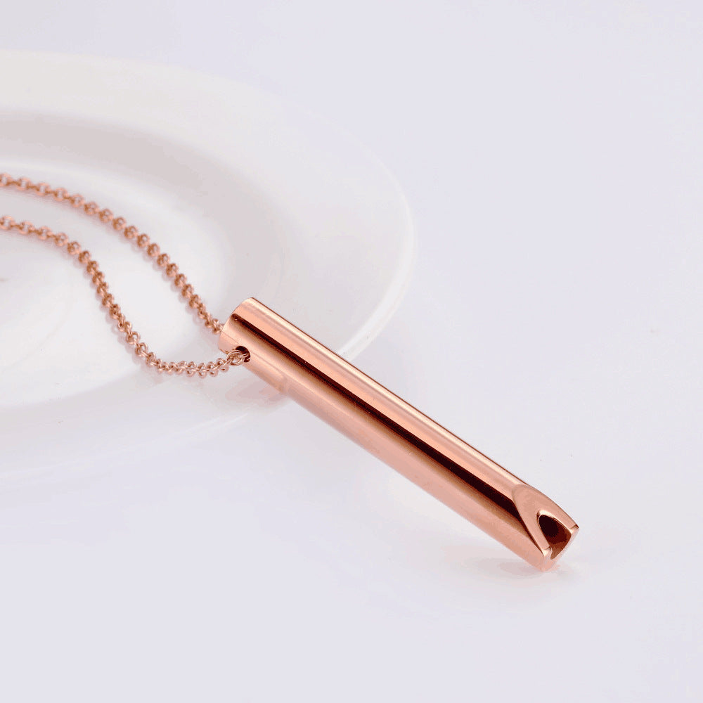 Breathing Necklace Adjustable Breathing Relieve Pressure Ornament Stainless Steel Decompression Jewelry Pi-Mart