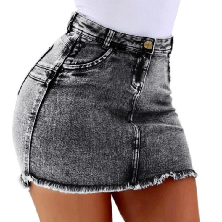 Women's Denim Shorts - Frayed Raw Hem Ripped Jeans Shorts - SJB-DIAMOND ELITES