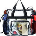 PVC transparent bag, tote bag large, portable travel storage bag for men and women, clear bag for stadium events - SJB-DIAMOND ELITES