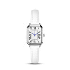 Artistic Silver Case Square Thin Strap Roman Women's Quartz Watch Lootquake LLC