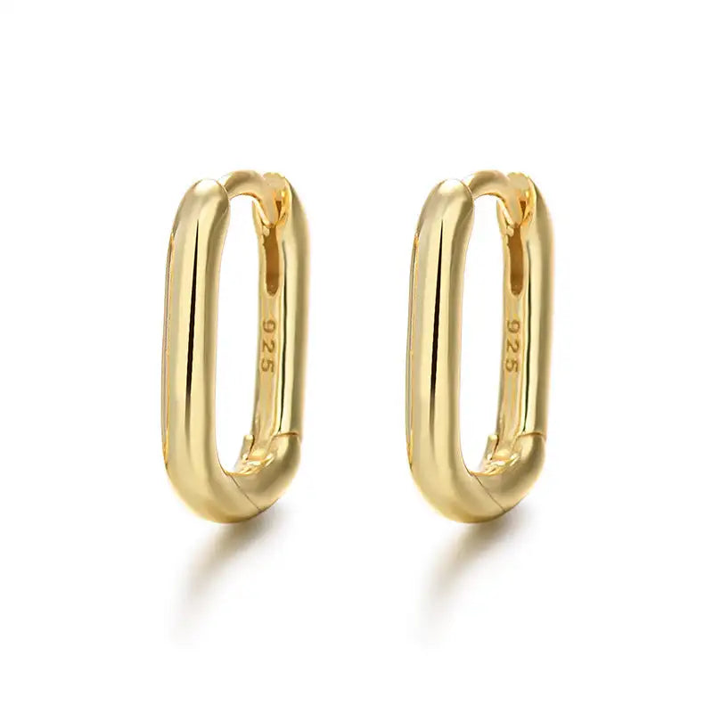 European And American Entry Lux U-shaped Earrings Female Simple Solid Lootquake LLC