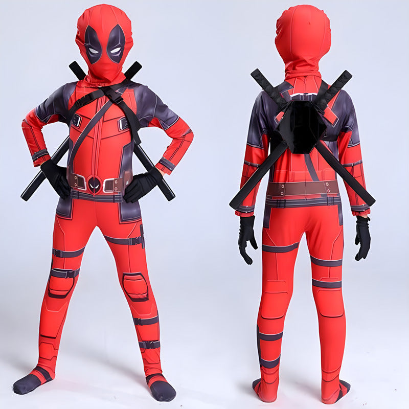 Deadpool tights kids costumes cosplay halloween Deadpool dance clothes anime costumes men - SJB-DIAMOND ELITES