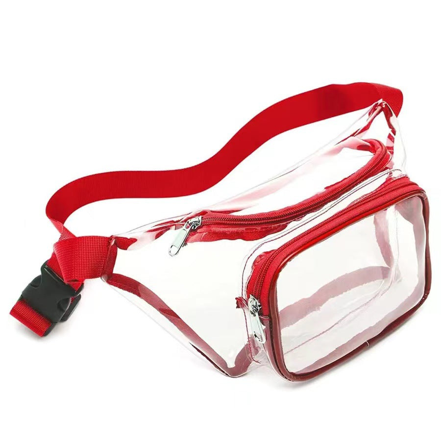 PVC transparent bag waterproof fanny pack Storage Bag for Portable Travel & Sports | Durable Fanny Pack with Clear Design for Secure and Easy Access - SJB-DIAMOND ELITES