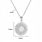MAC095 Round Titanium Steel Unisex Style Necklace - SJB-DIAMOND ELITES