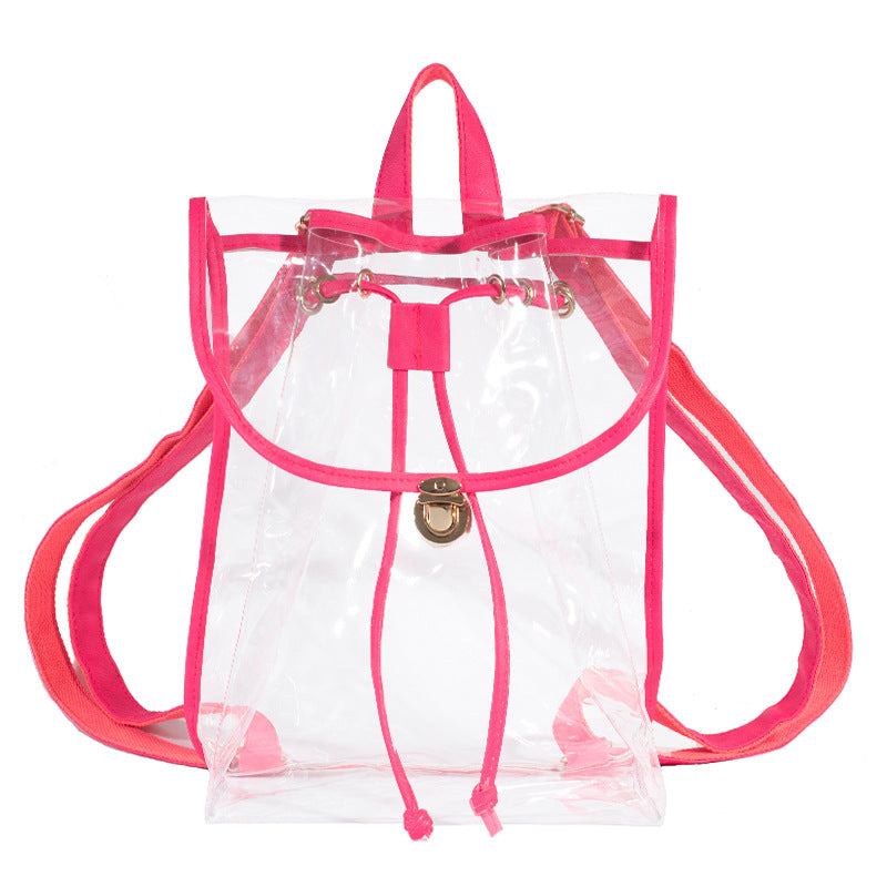PVC transparent backpack, outdoor travel backpack, gymnasium visual backpack - SJB-DIAMOND ELITES