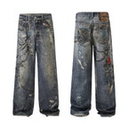 Printed Jeans Men's Loose Straight Personality All-match Lootquake LLC