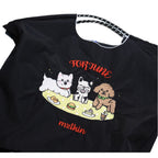Cartoon embroidered shopping bag doggy pattern, nylon tote bag, fashion commuter large capacity shoulder bag - SJB-DIAMOND ELITES