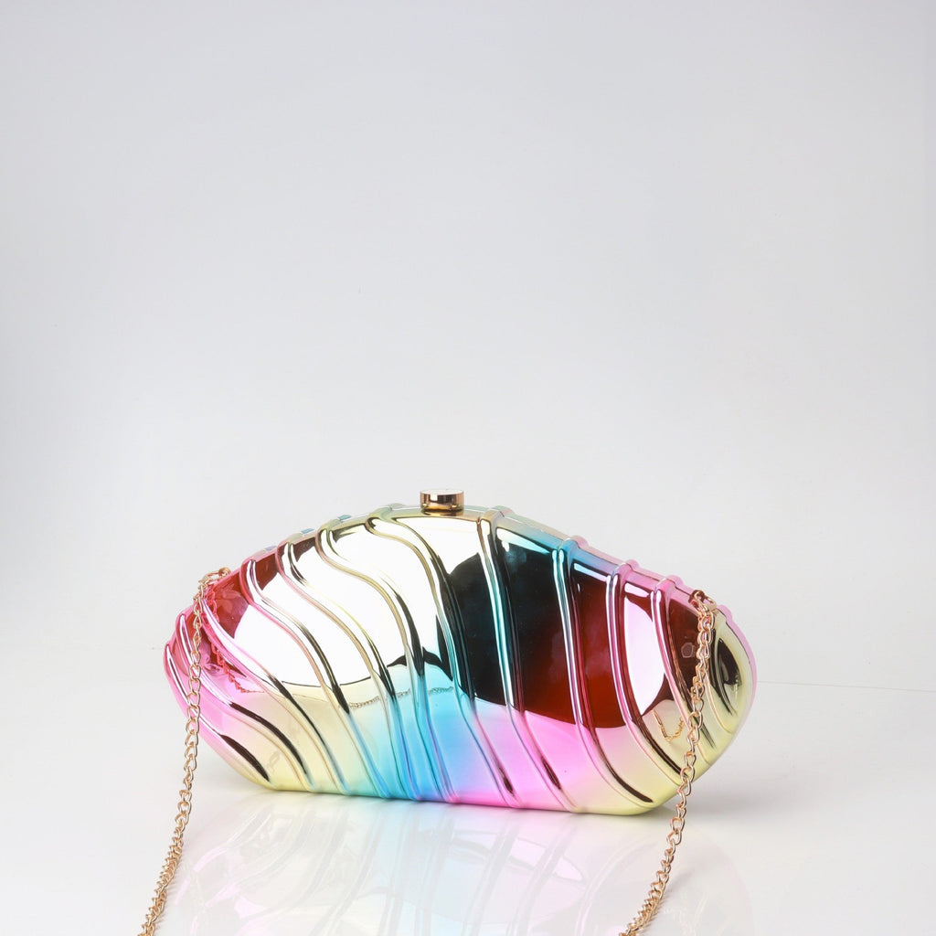 Acrylic Striped Minimalist Chain Banquet Bag, Evening Purse, Evening Bags for Women Formal, Clutch Purse, Clutch Purse Casual, - SJB-DIAMOND ELITES