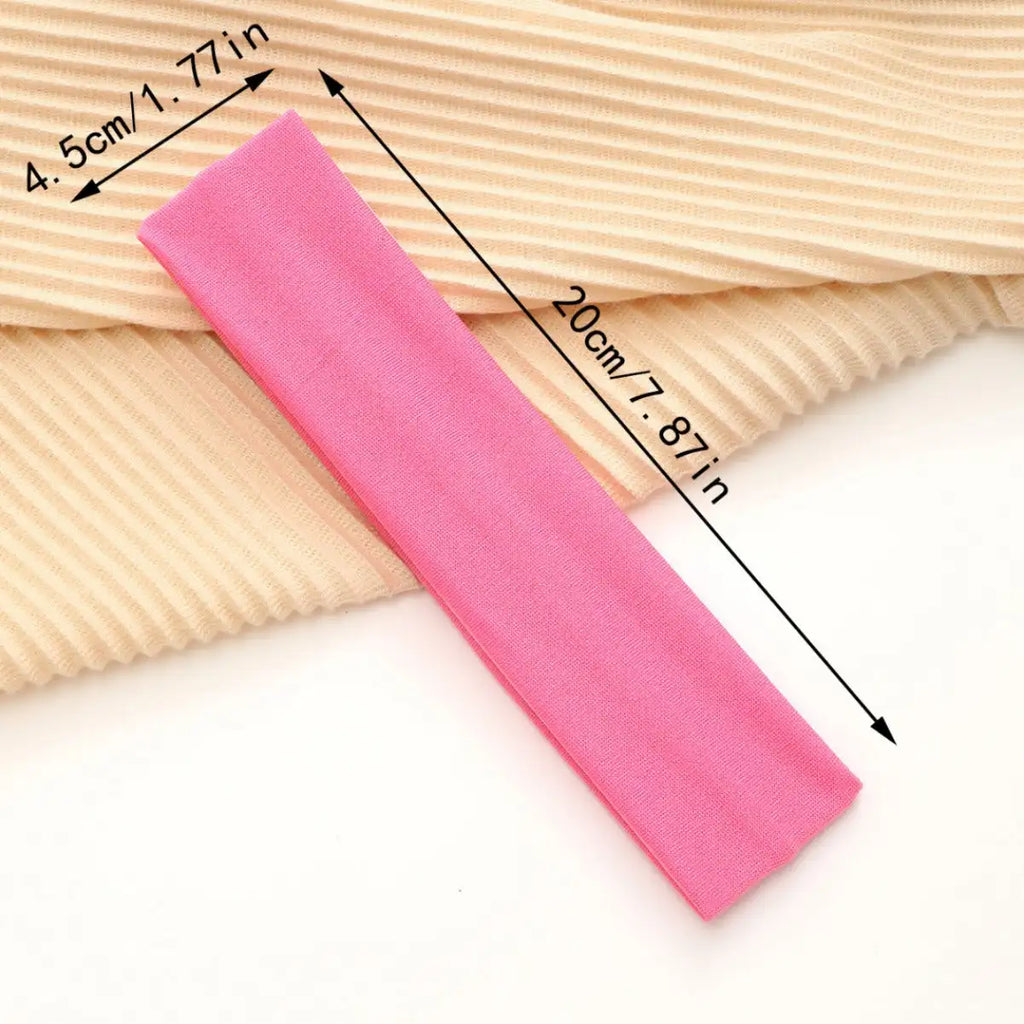 European And American Hot Solid Color Hair Band High Elastic Sports