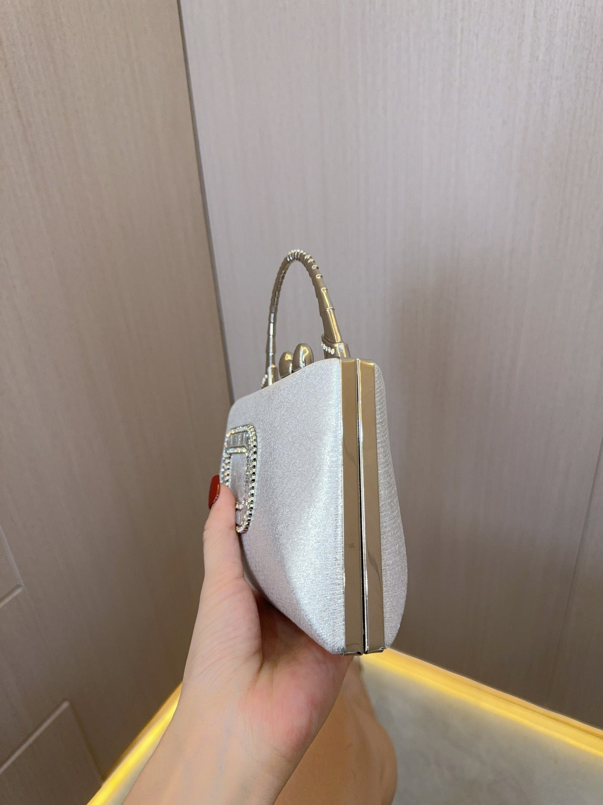 Gold Clutch Silver Clutch Purses Ladies Evening bag Party Dinner Bag - SJB-DIAMOND ELITES