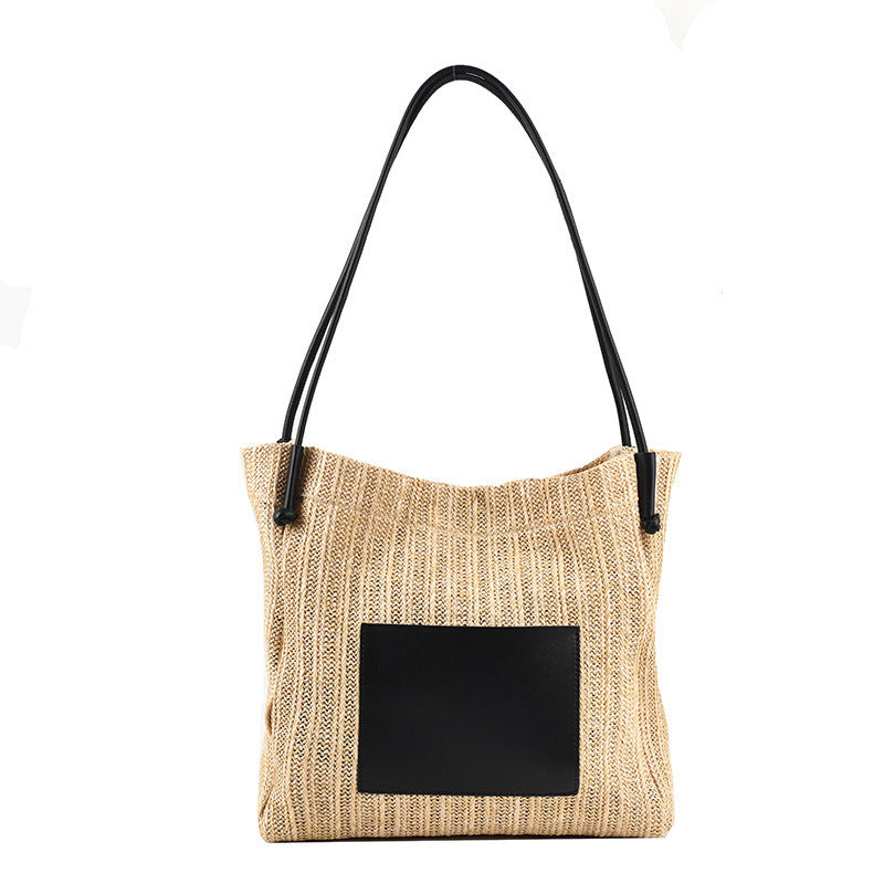 Hobo straw bag, women's summer versatile straw bag, fashionable shoulder hobo bag, large capacity tote bag - SJB-DIAMOND ELITES