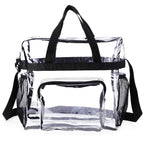 PVC transparent bag, tote bag large, portable travel storage bag for men and women, clear bag for stadium events - SJB-DIAMOND ELITES