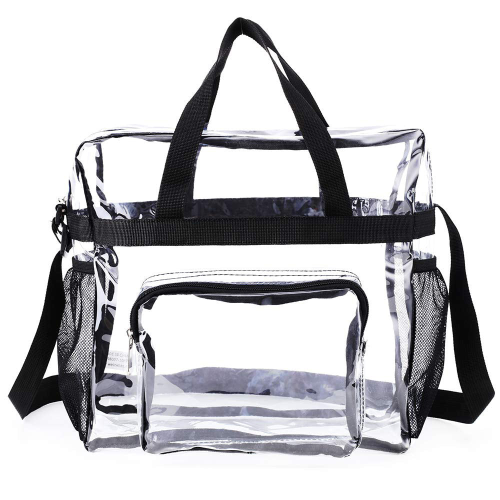 PVC transparent bag, tote bag large, portable travel storage bag for men and women, clear bag for stadium events - SJB-DIAMOND ELITES