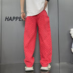 Loose Straight Washed Denim Large Pocket Pants Trendy Lootquake LLC
