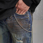 Loose Straight Slim-fit Waste Soil Blue With Holes Jeans Lootquake LLC