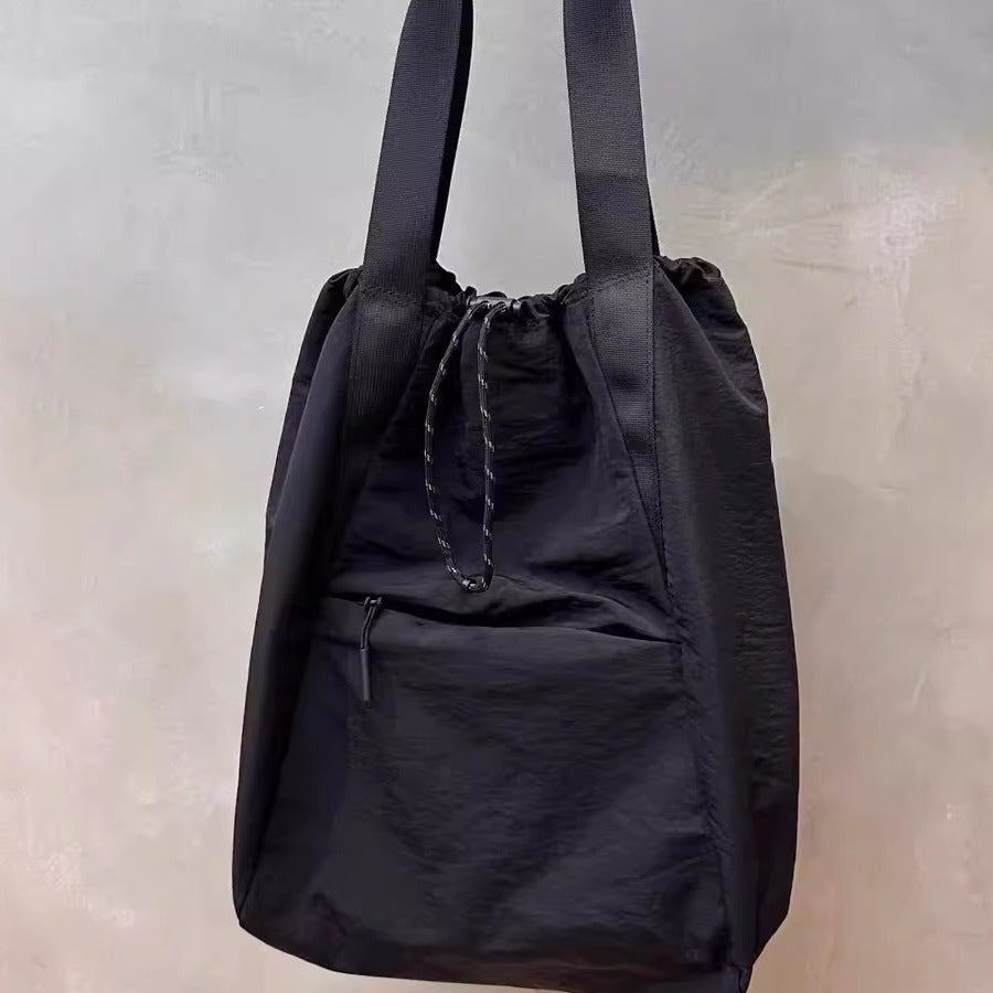 shoulder sports nylon bag waterproof multi-purpose drawstring shoulder bag storage large capacity yoga bag hobo - SJB-DIAMOND ELITES