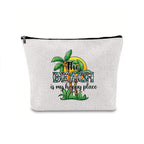 Linen printed cosmetic bag, cosmetic lipstick storage bag, small simple zipper evening clutch bag, - SJB-DIAMOND ELITES