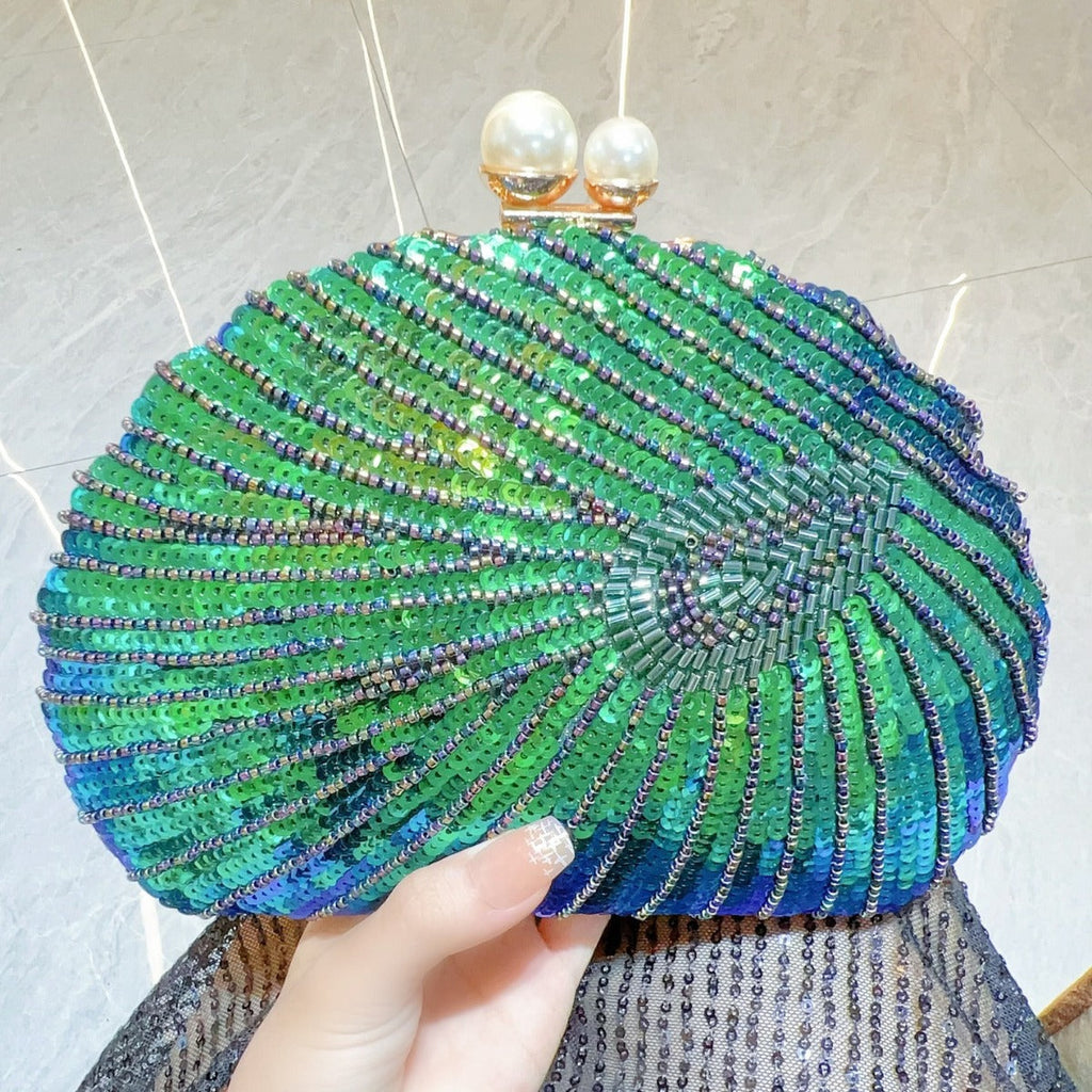 Elegant Retro Craft Beaded Evening Bag – Stylish Clutch Purse for Prom, Party, and Special Occasions – Perfect Prom Bags Clutches with Sparkling Beadwork - SJB-DIAMOND ELITES