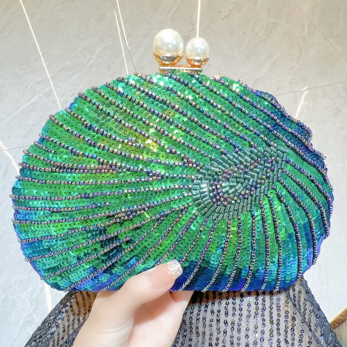 Elegant Retro Craft Beaded Evening Bag – Stylish Clutch Purse for Prom, Party, and Special Occasions – Perfect Prom Bags Clutches with Sparkling Beadwork - SJB-DIAMOND ELITES