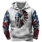 Men's 3D Printed Hooded Pocket Sweatshirt Pi-Mart