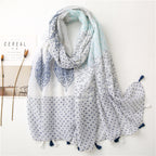 Women Lightweight Colorful Spring Summer Neck Scarf Shawl and Wrap SHOMICOBOUTIQUE