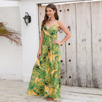 Summer Sexy Fashion Bohemian Print V-Neck Suspender Dress