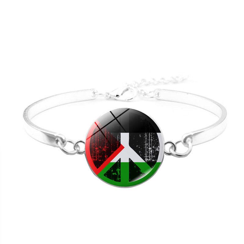 Free Palestine Bracelet | Palestinian Flag Keffiyeh Bracelet (MAC081) - SJB-DIAMOND ELITES
