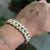 Simple Fashion And Fully-jewelled Cuban Ins Style Hip Hop Geometric Bracelet