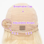 Former LACE Head Cap LACE FRONTAL WIG13x4 Straight 613 BLONDE Straight Hair