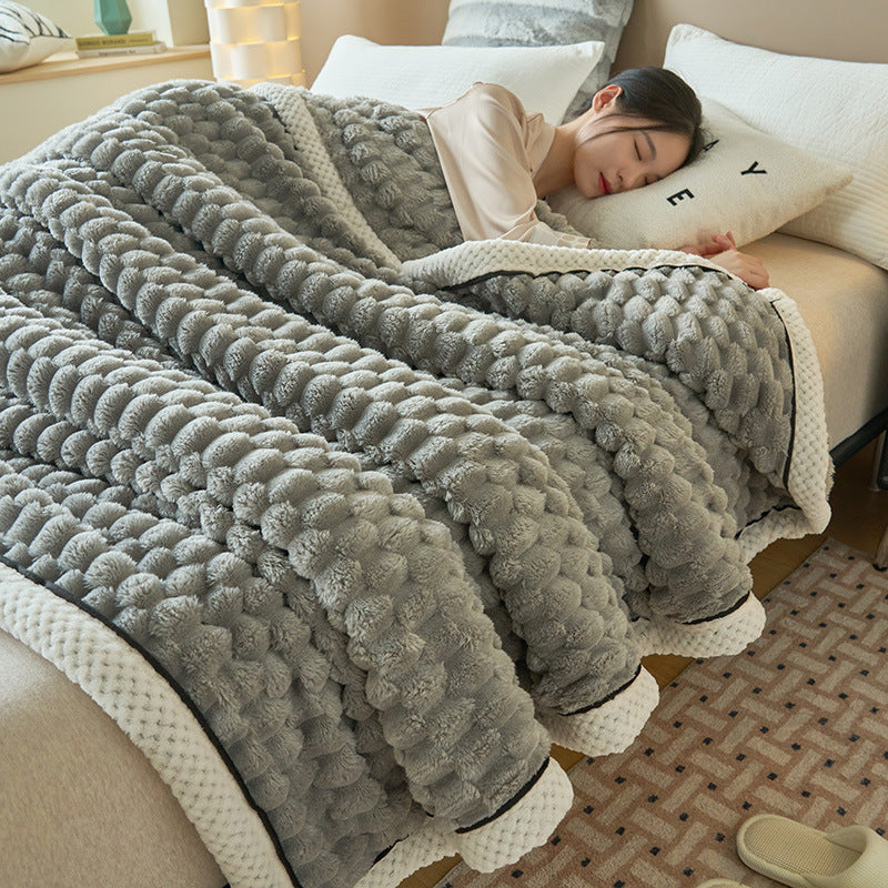 Coral Flannel Winter Thicken Thermal Cover Blanket Pi-Mart