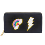 Women's alphabet embroidered wallet, long coin purse, nylon zipper ticket holder, multi-function card bag - SJB-DIAMOND ELITES