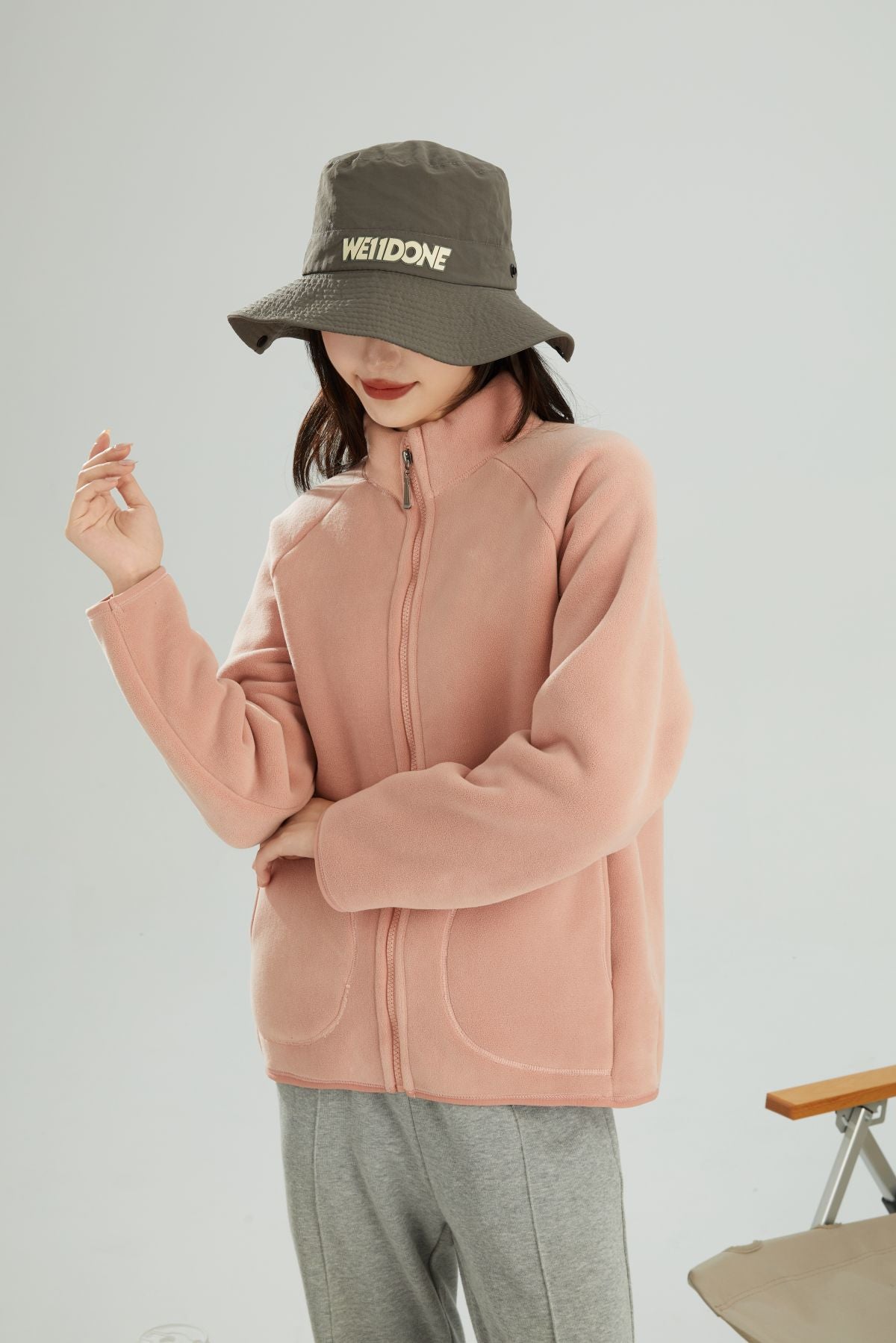 Lambswool Stand Collar Cardigan Short Coat Pi-Mart