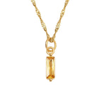 Color Twelve Birthstone Necklace Electroplating Pi-Mart