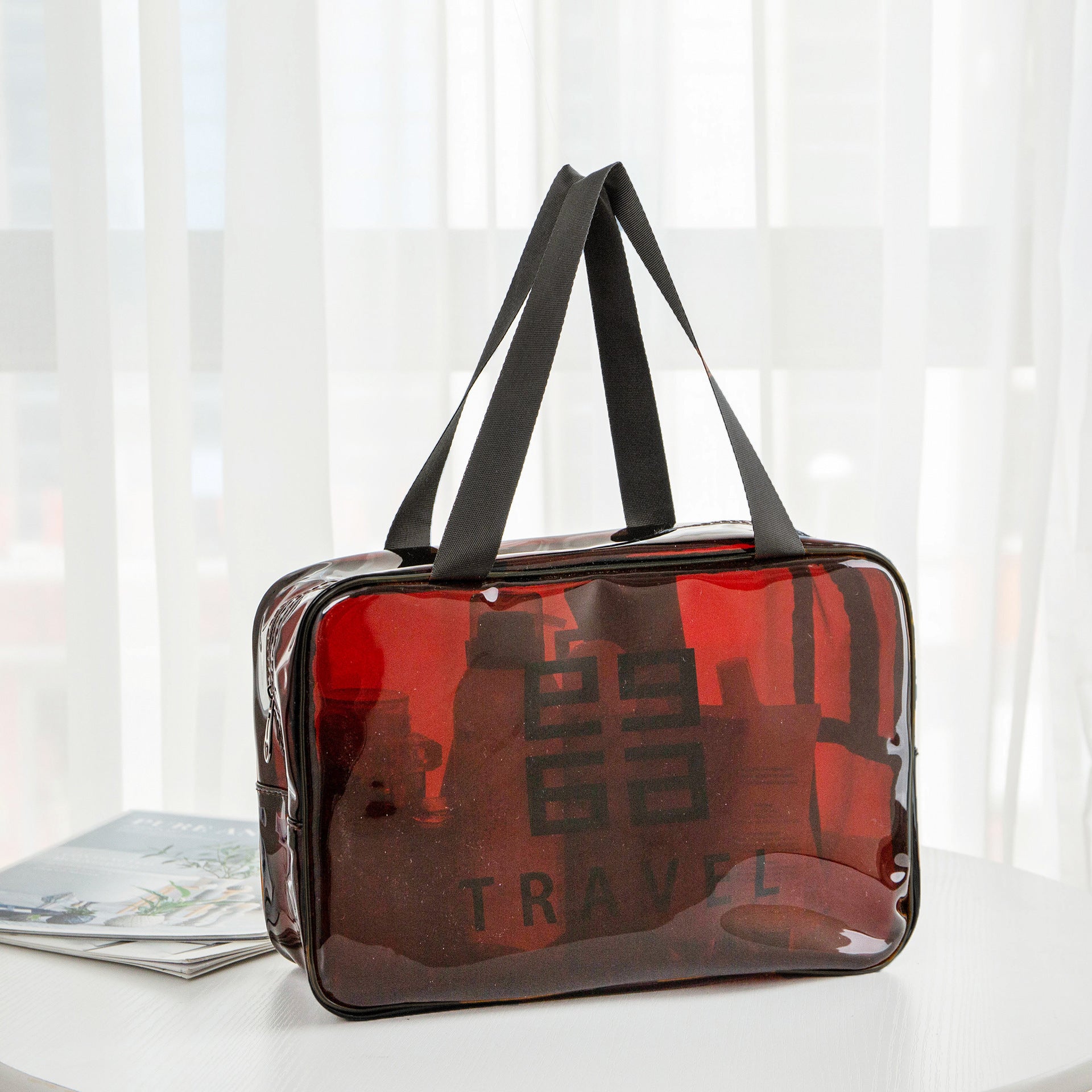 Transparent Toiletry Bag,Wash bag portable cosmetic bag, waterproof travel cosmetics large-capacity storage bag - SJB-DIAMOND ELITES