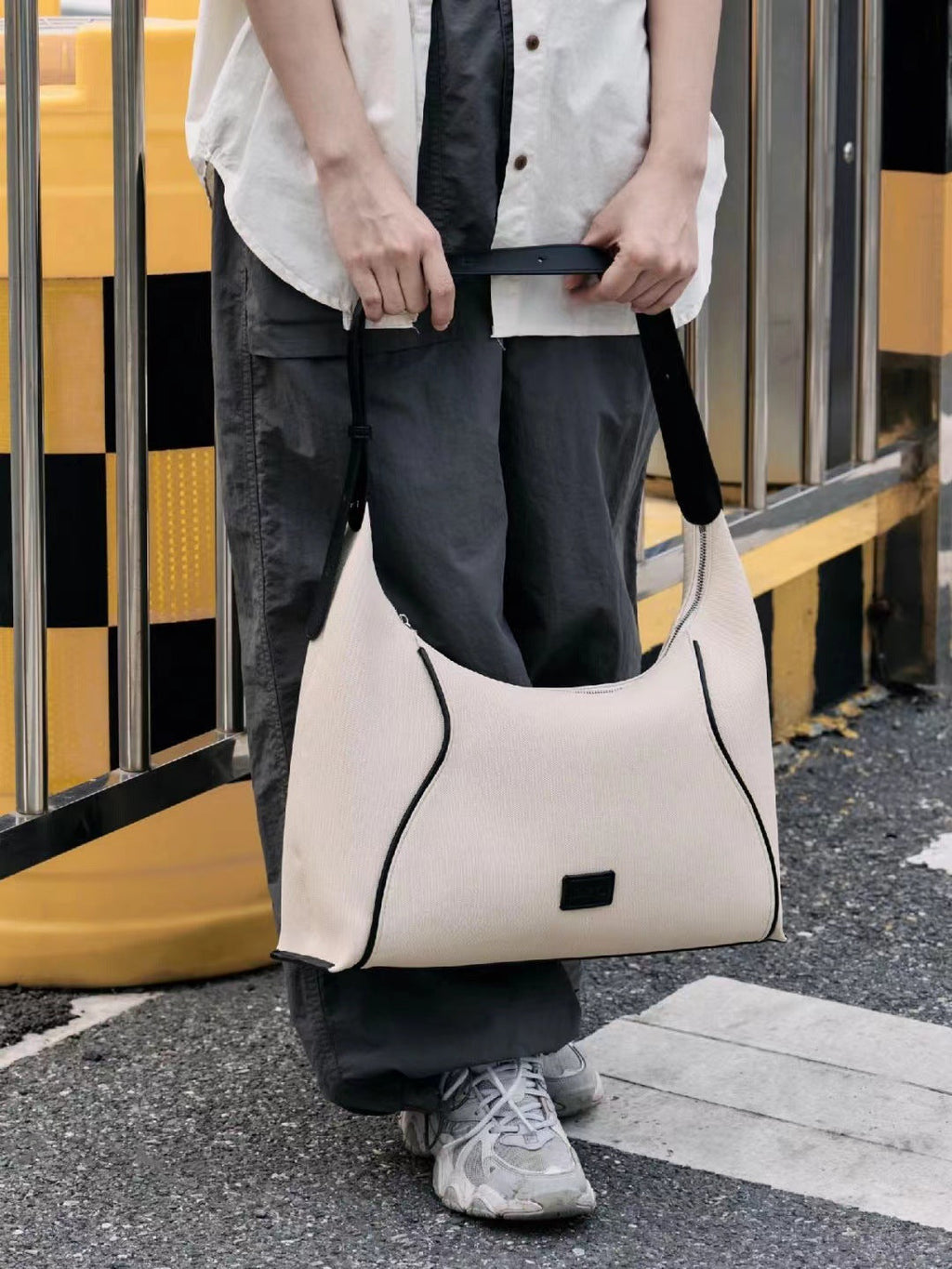 Hobo bag for women, Canvas underarm bag, Hobo shoulder bag, Large capacity commuter bag