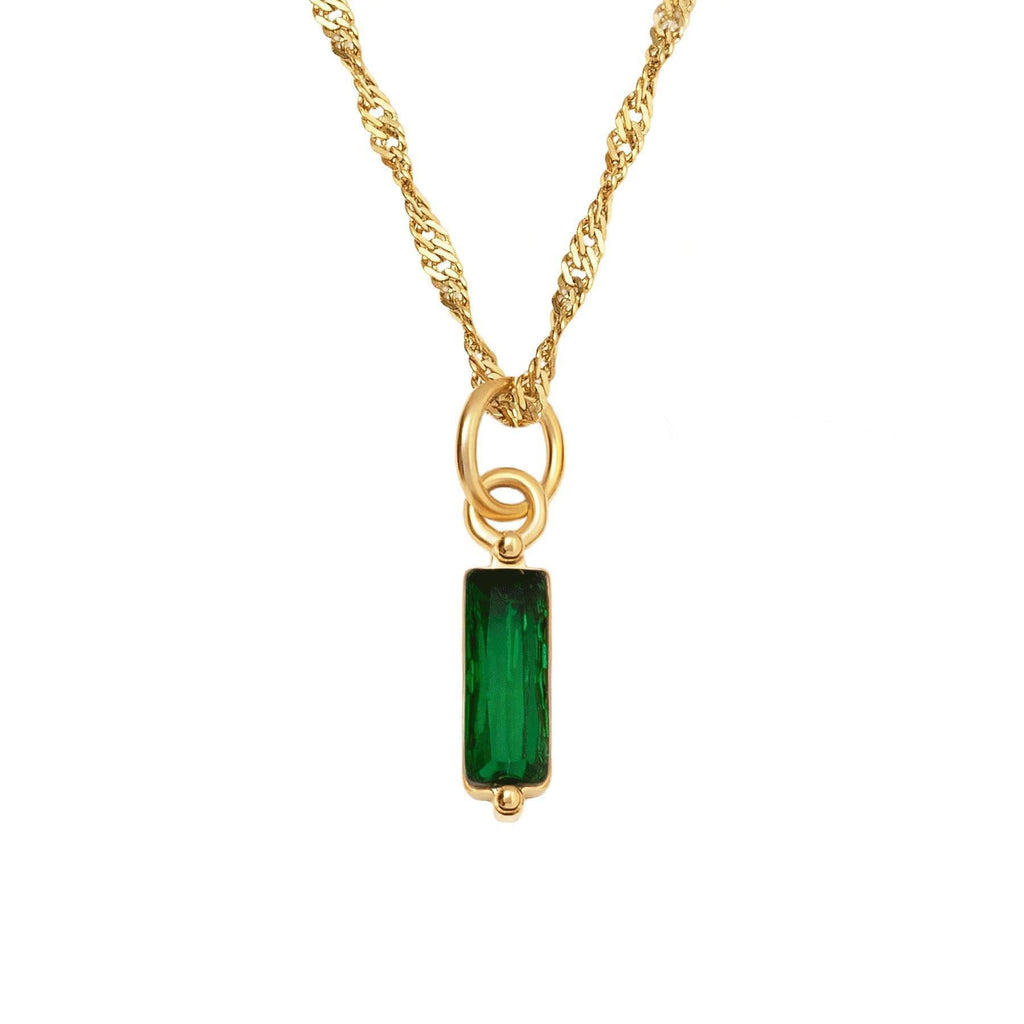 Color Twelve Birthstone Necklace Electroplating Pi-Mart