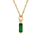 Color Twelve Birthstone Necklace Electroplating Pi-Mart