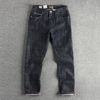 Heavy 14oz Bamboo High Cotton American Retro Jeans Men Lootquake LLC
