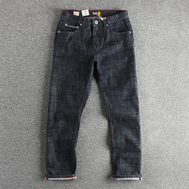 Heavy 14oz Bamboo High Cotton American Retro Jeans Men Lootquake LLC