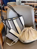 Autumn and winter tote bag, bucket bag female large capacity, commuter bag weaving shoulder, armpit bag large