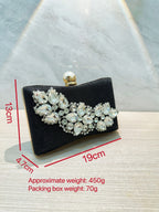 Glass rhinestone handbag Wedding birthday socialite party dinner bag - SJB-DIAMOND ELITES