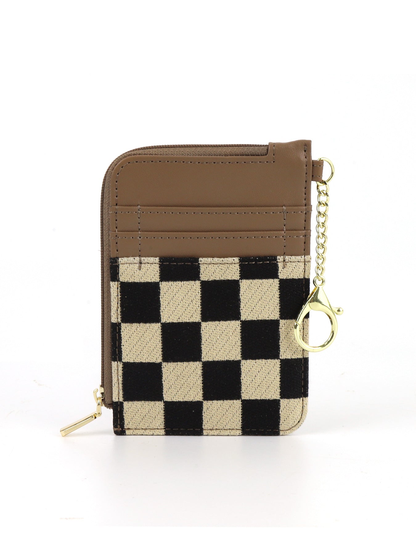 Retro plaid card bag wallet, change bag multi-card slot bank card simple microfiber holder - SJB-DIAMOND ELITES