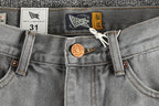 Retro Washed Distressed Cement Gray Jeans For Men Lootquake LLC