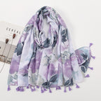 MH071 Cotton And Linen Printed Hijab