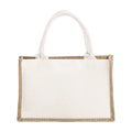 Cotton and linen canvas tote bag, printed letter tote bag, portable light handbag, gift shopping bag - SJB-DIAMOND ELITES