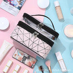 Multifunctional double-layer cosmetic bag, transparent storage bag, travel portable tote bag, large-capacity waterproof toilet bag - SJB-DIAMOND ELITES