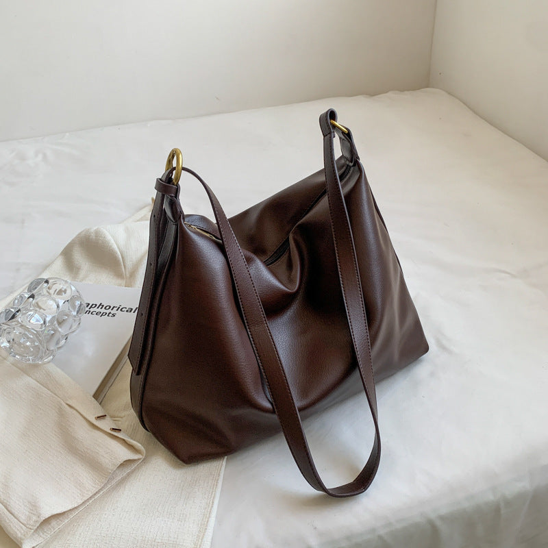 Hobo bag for women, solid color fashion large capacity shoulder bag, crossbody bag casual versatile commuter tote bag - SJB-DIAMOND ELITES