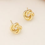 Hollow Tube Twisted Surround Hollow Ear Stud Pi-Mart
